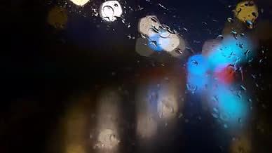灯光夜景雨景逆光9视频的预览图